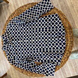 Brooks Brothers Navy and White Button Down Shirt